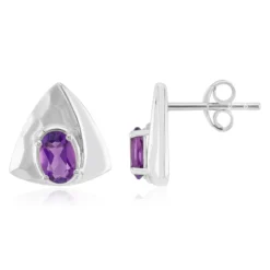Uruguay-Amethyst-Silberohrringe