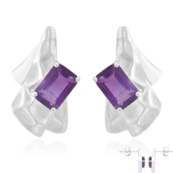 Uruguay-Amethyst-Silberohrringe