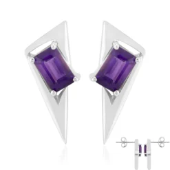Uruguay-Amethyst-Silberohrringe