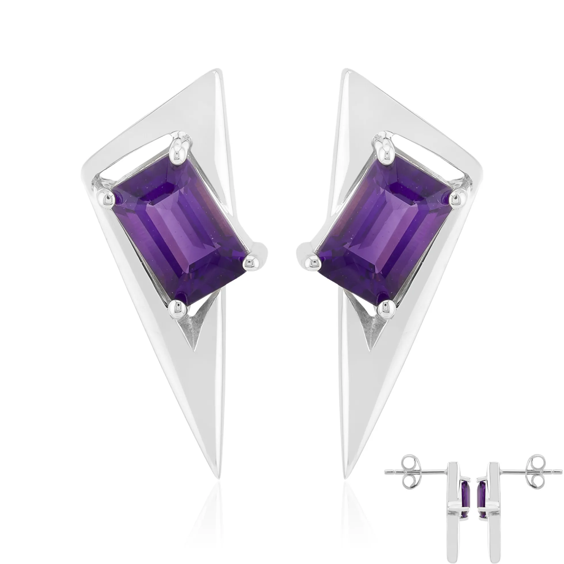 Uruguay-Amethyst-Silberohrringe