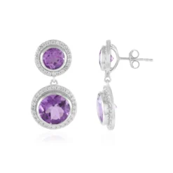 Uruguay-Amethyst-Silberohrringe