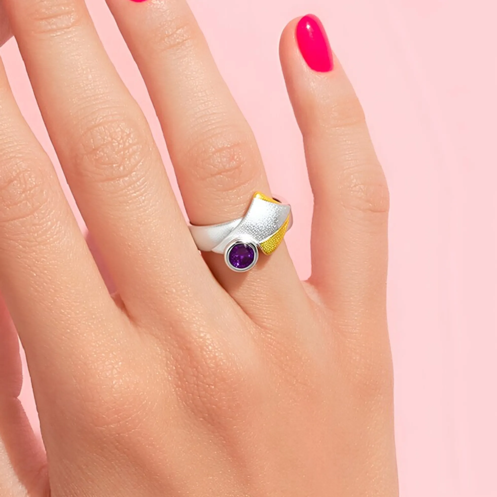Uruguay-Amethyst-Silberring