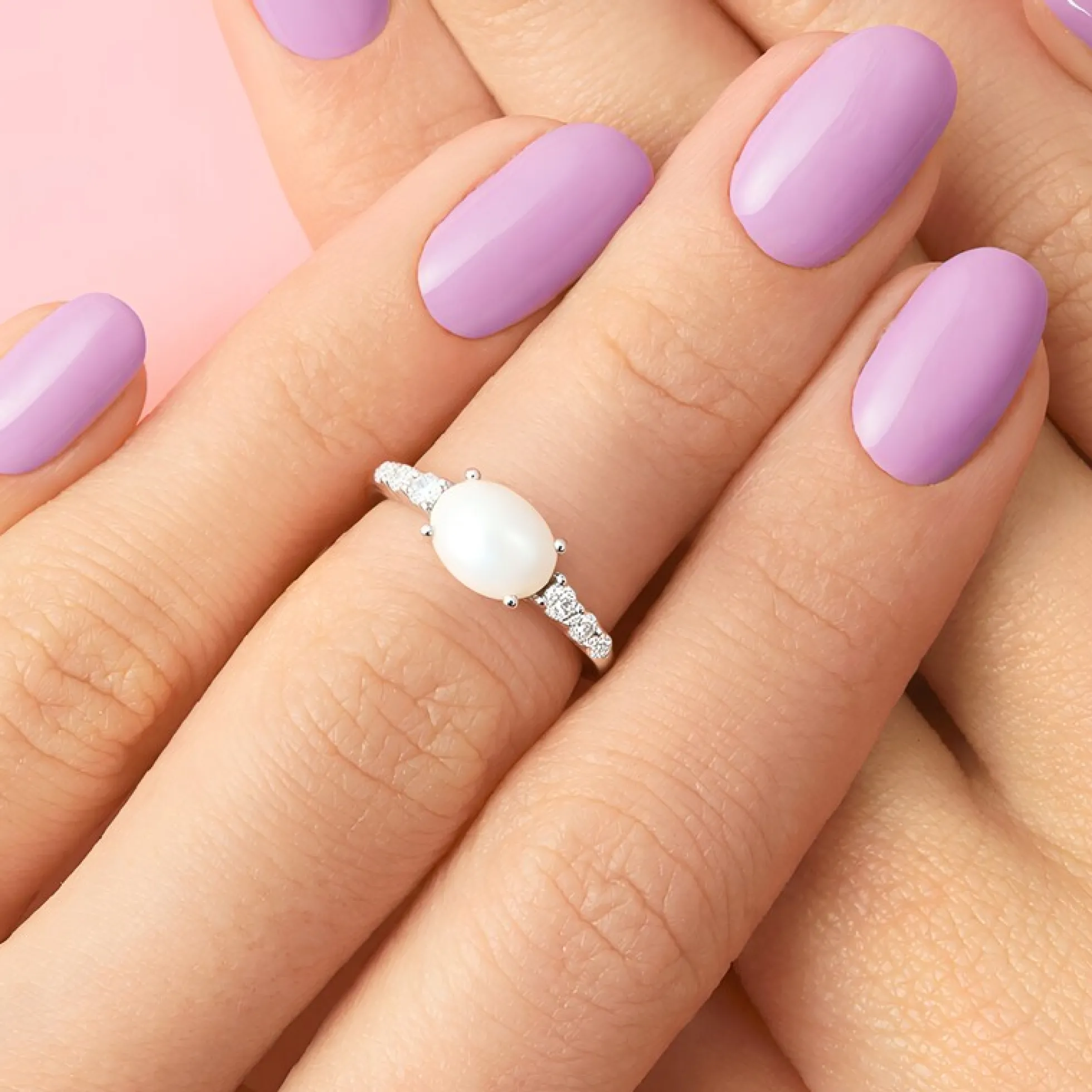 Weißer Opal-Silberring