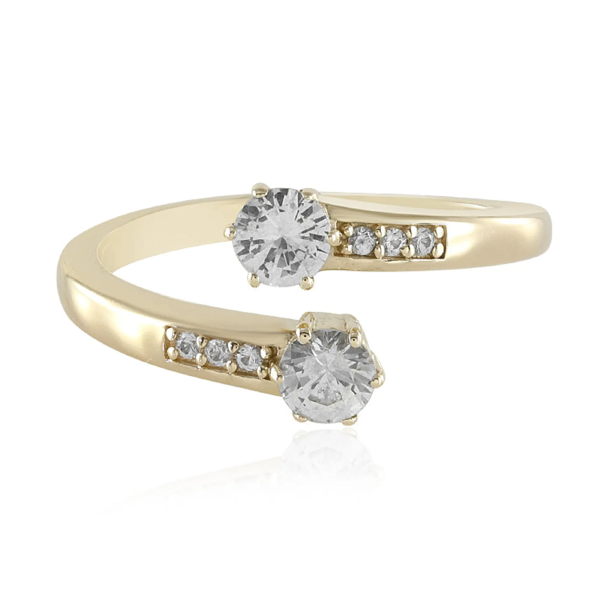 Weißer Saphir-Goldring