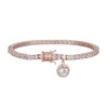 Weißer Topas-Silberarmband
