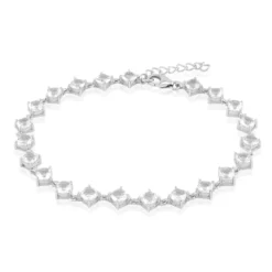Weißer Topas-Silberarmband