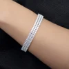 Weißer Topas-Silberarmband