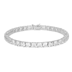 Weißer Topas-Silberarmband