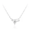 Weißer Topas-Silbercollier