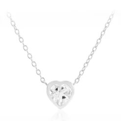 Weißer Topas-Silbercollier
