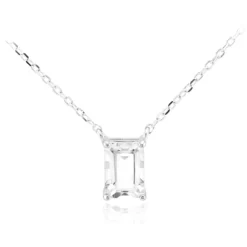 Weißer Topas-Silbercollier