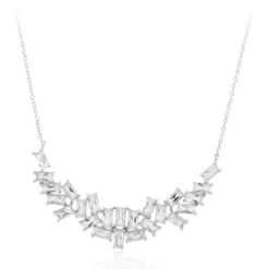 Weißer Topas-Silbercollier