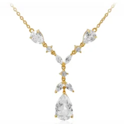 Weißer Topas-Silbercollier