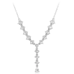 Weißer Topas-Silbercollier