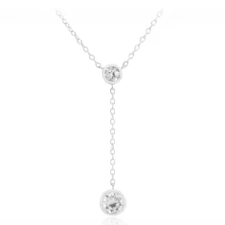 Weißer Topas-Silbercollier