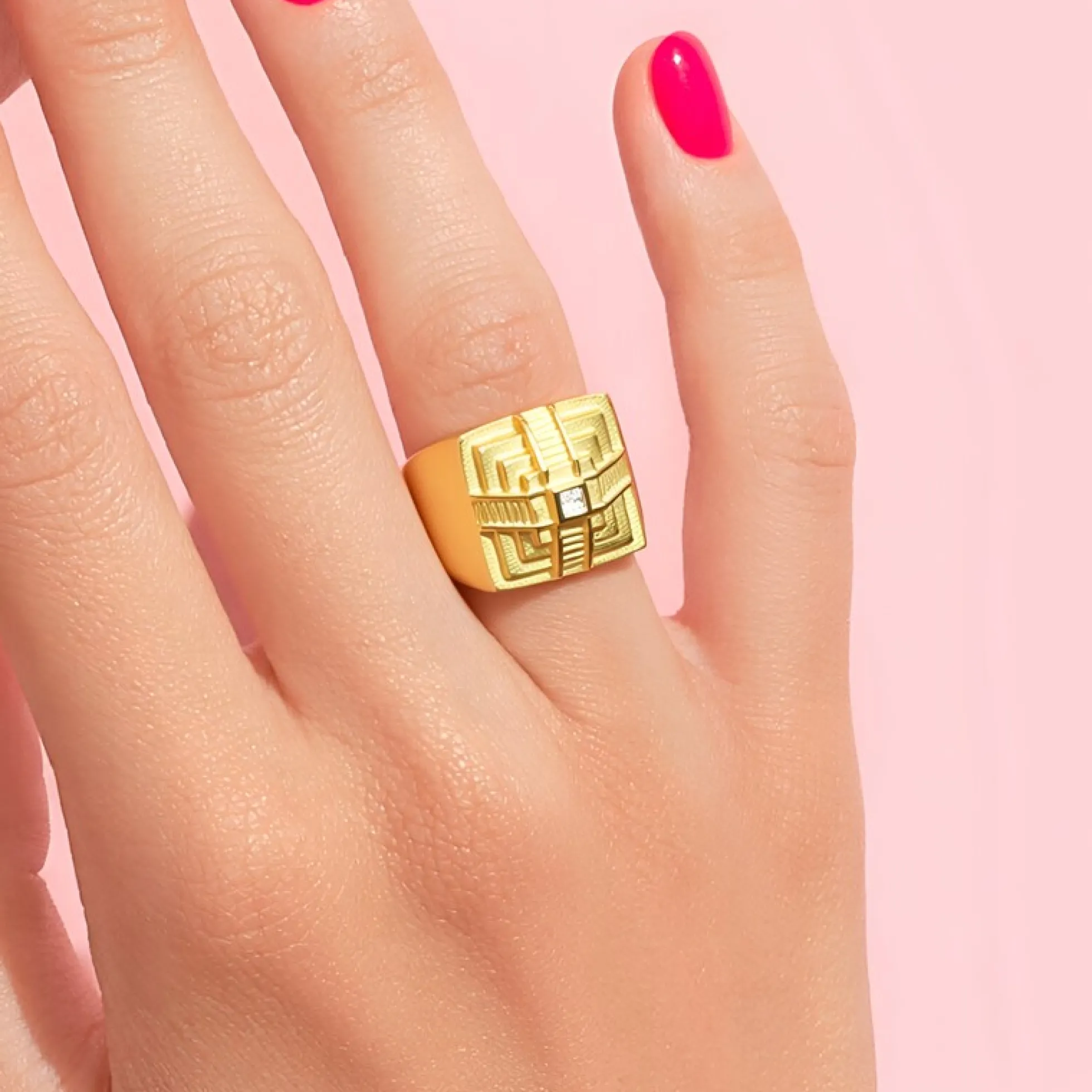 Weißer Topas-Silberring