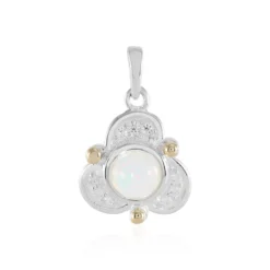 Welo-Opal-Silberanhänger mit Gold