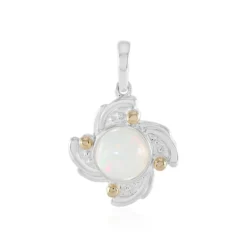 Welo-Opal-Silberanhänger mit Gold