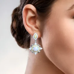 Welo-Opal-Silberohrringe