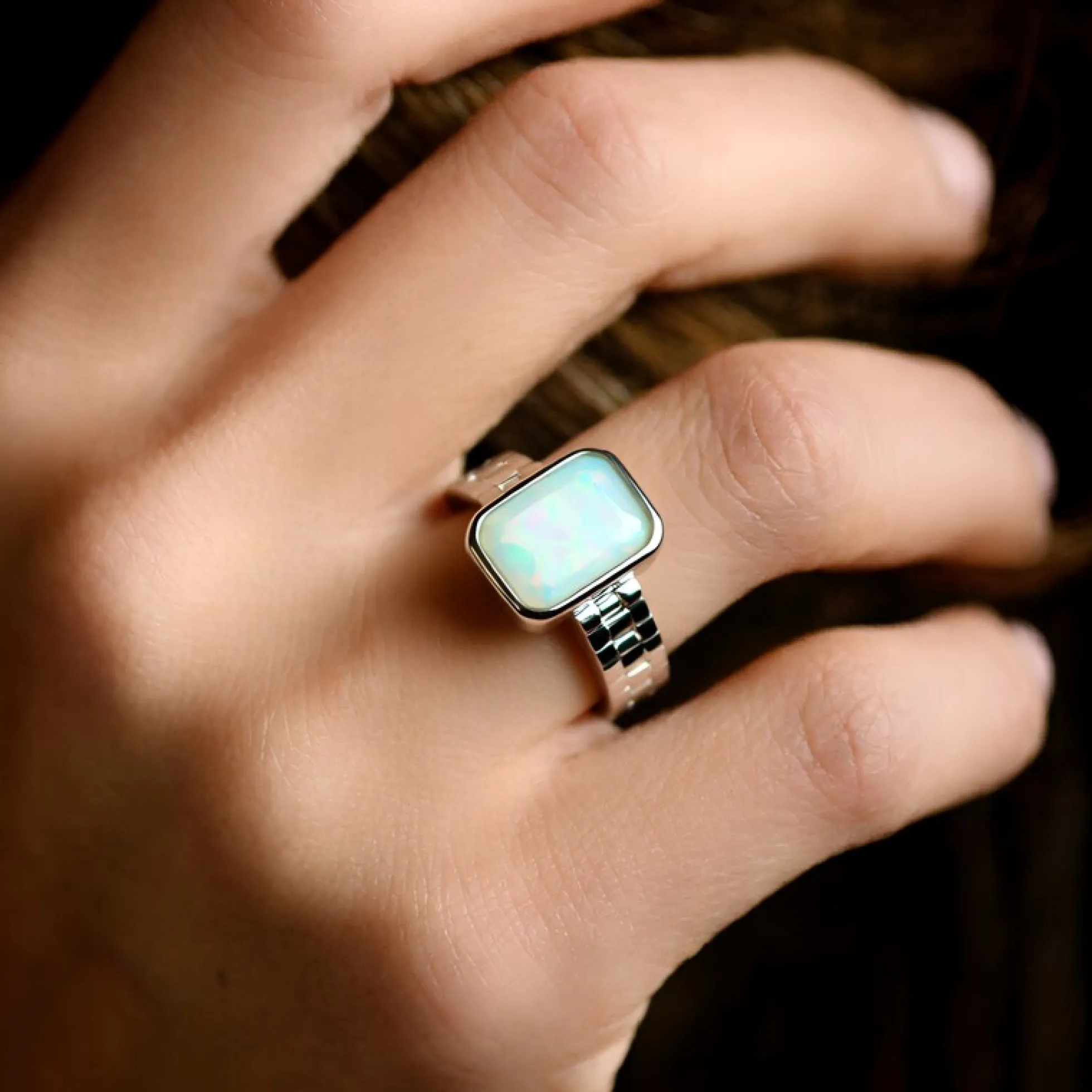 Welo-Opal-Silberring