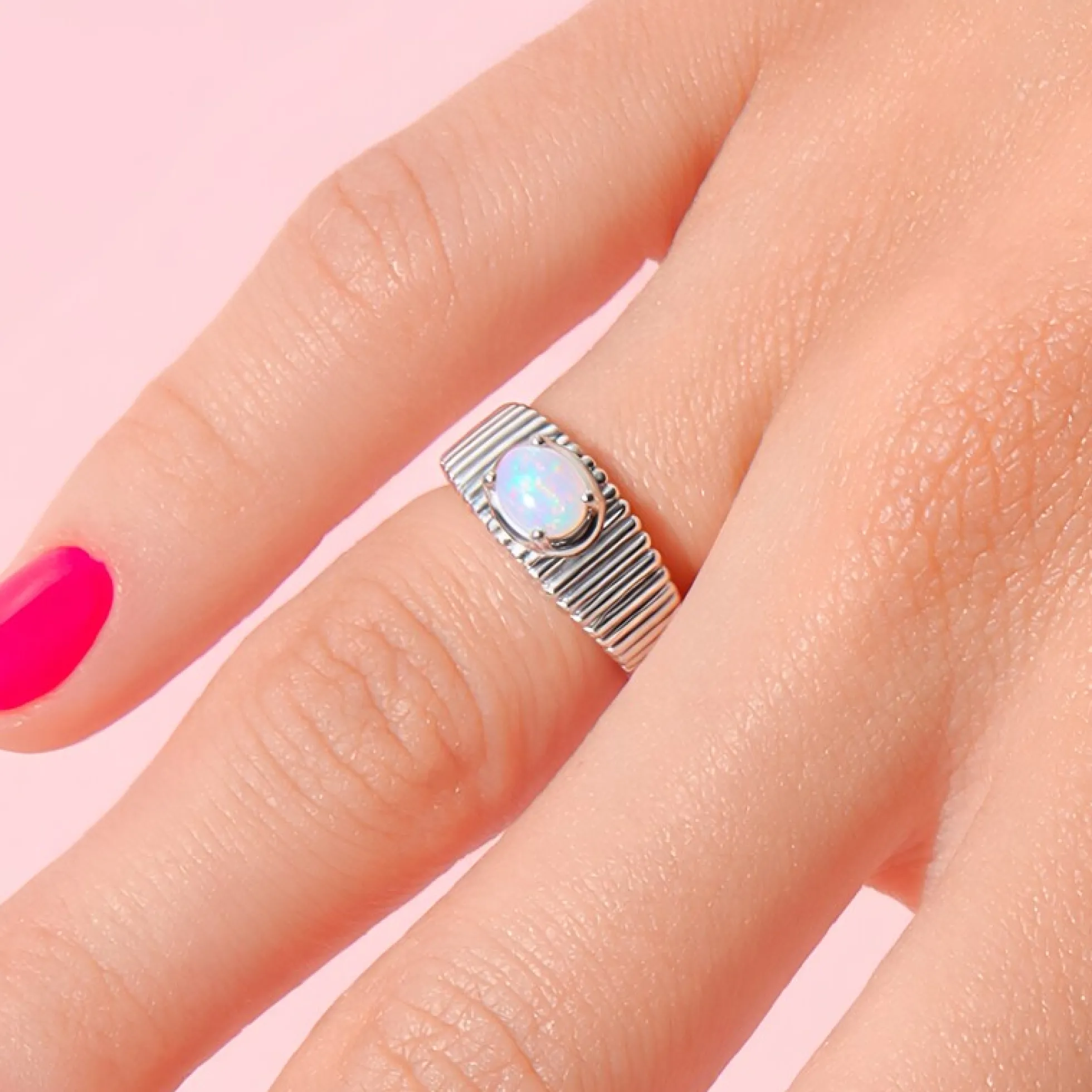 Welo-Opal-Silberring