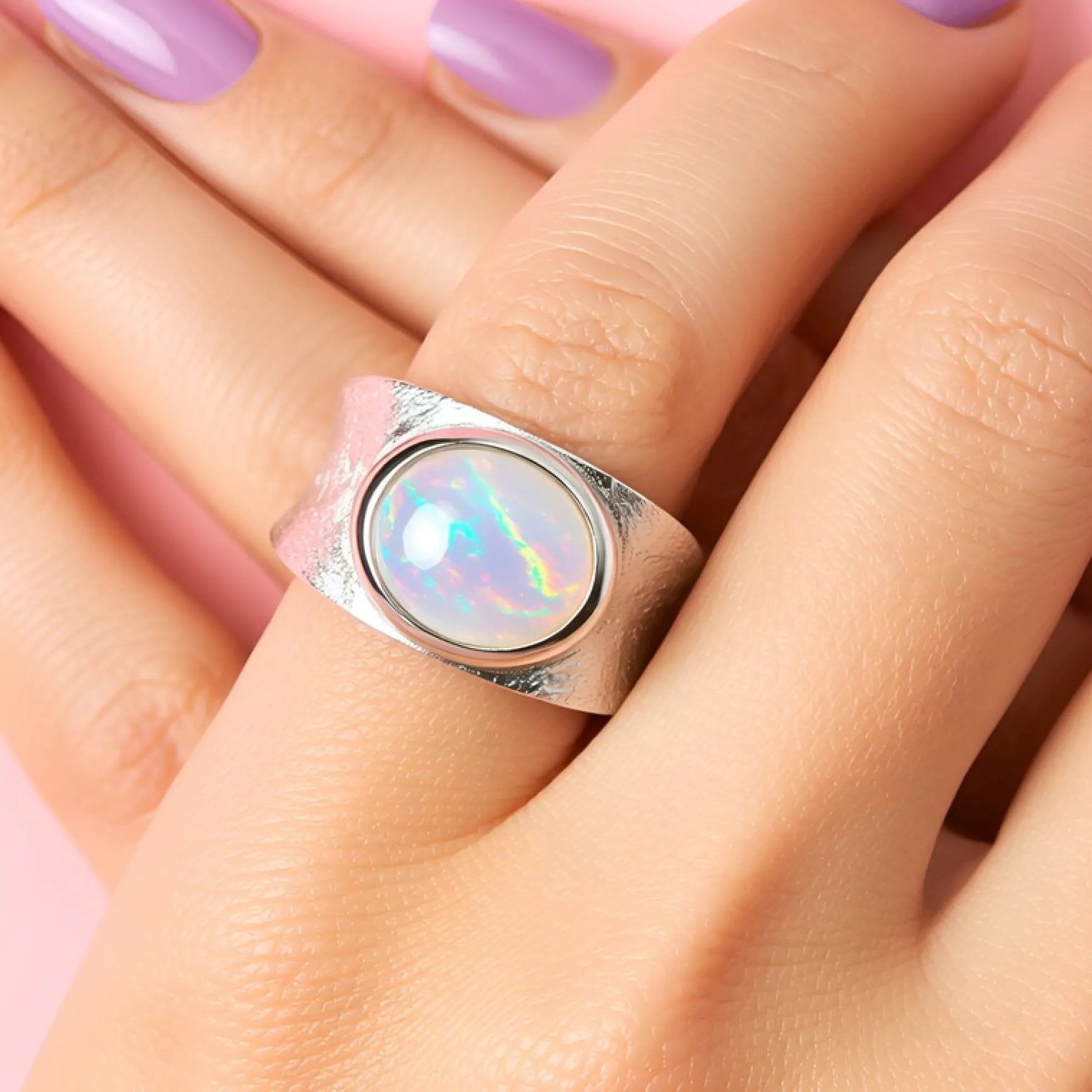 Welo-Opal-Silberring