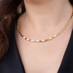 Zirkon-Silbercollier